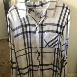 Rails Navy and White Flannel